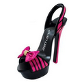 High Heel Shoe Stand (Pink Zebra Sandal)